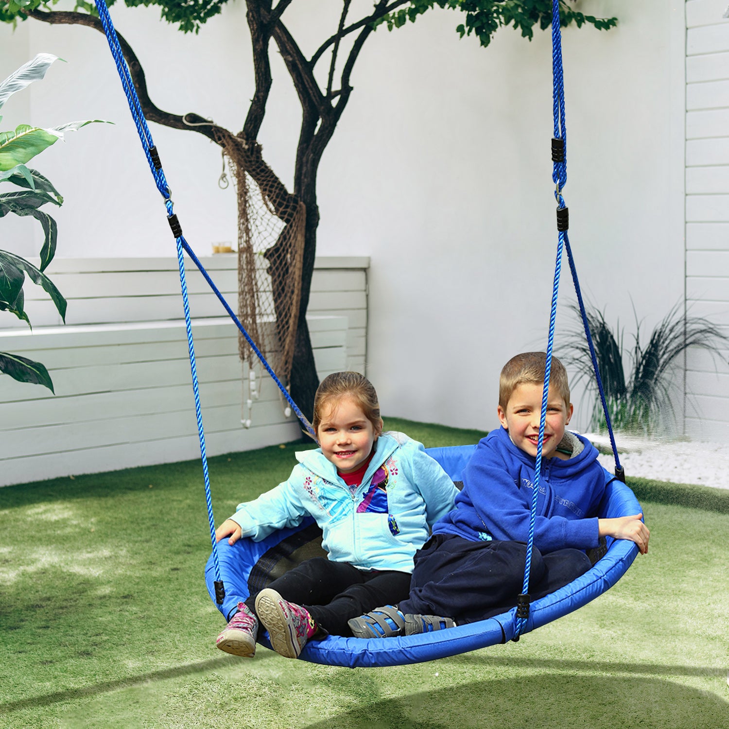 Round Swing Kids Game Spin Rope Playground Steel Φ100cm Playroom