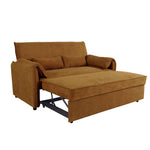 Fabric Sofa Bed With Adjustable Backrest And Easy Pull-out Mechanism | Ginger