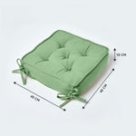 Cotton Dining Chair Booster Cushion | 40cm x 40cm | Forest Green