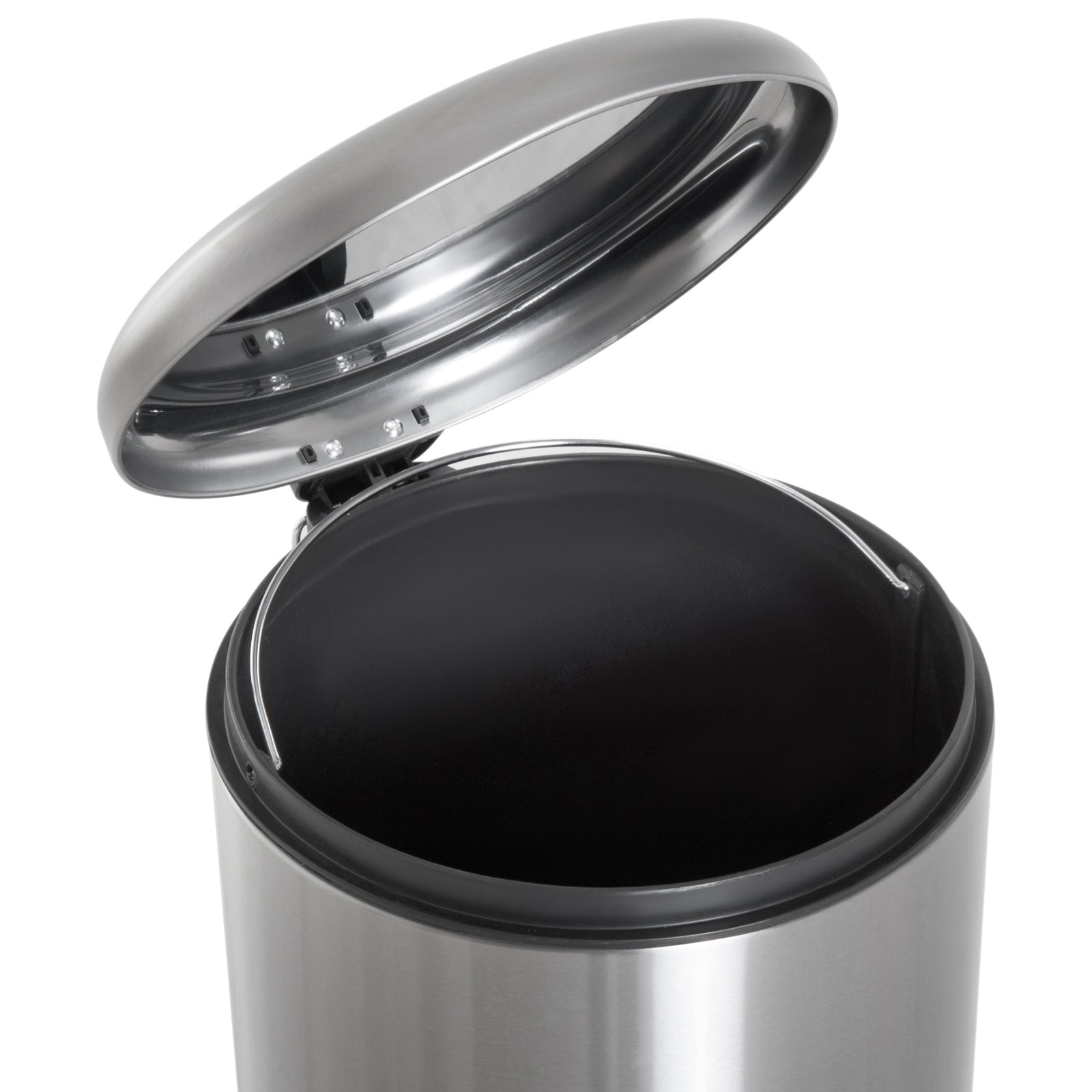 Foot Pedal Bin Stainless Steel Metal Waste Rubbish Lid