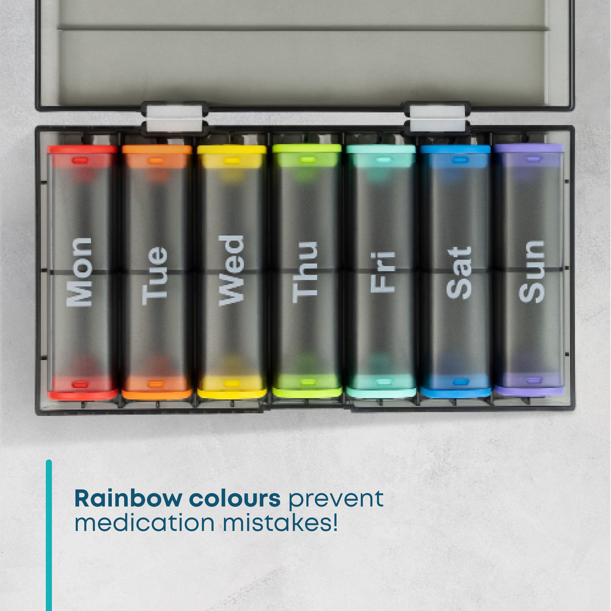 Fineway Weekly Pill Organiser Morning/evening With Storage Box - 7 Day Colour-coded