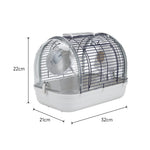 Crystal Hamster Cage Basic Outdoor Cage For Viewing Pet Cages | Grey