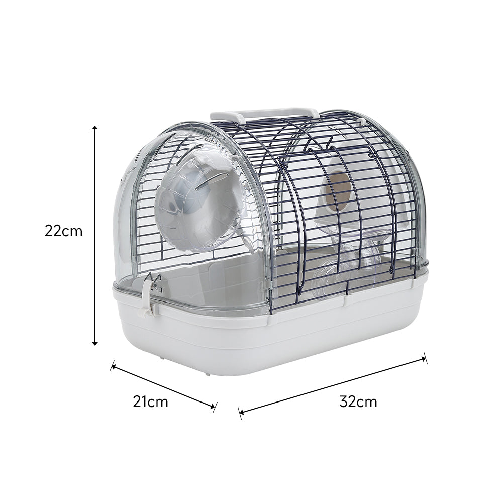 Crystal Hamster Cage Basic Outdoor Cage For Viewing Pet Cages | Grey