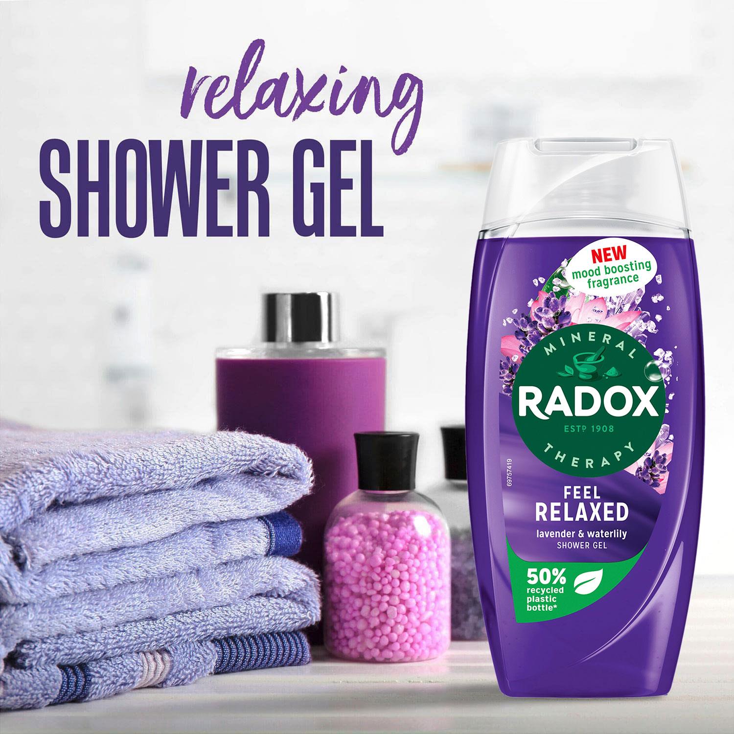 Mineral Therapy Shower Gel Feel Relaxed With Lovender & Waterlily, 225ml, 3pk | 3 | Purple