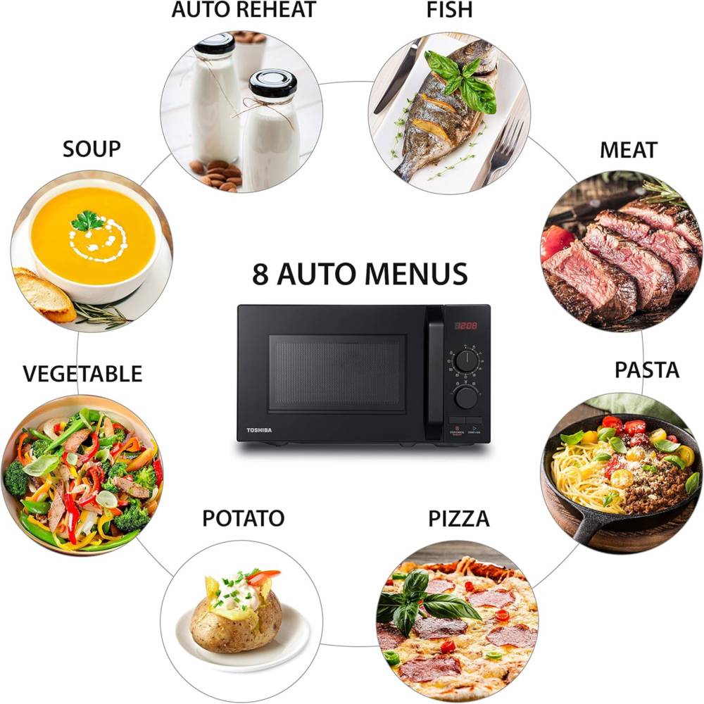 20l Countertop Microwave Oven With 8 Auto Menus