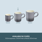 Cooks Professional Stoneware Midi Coffee Mugs 240ml