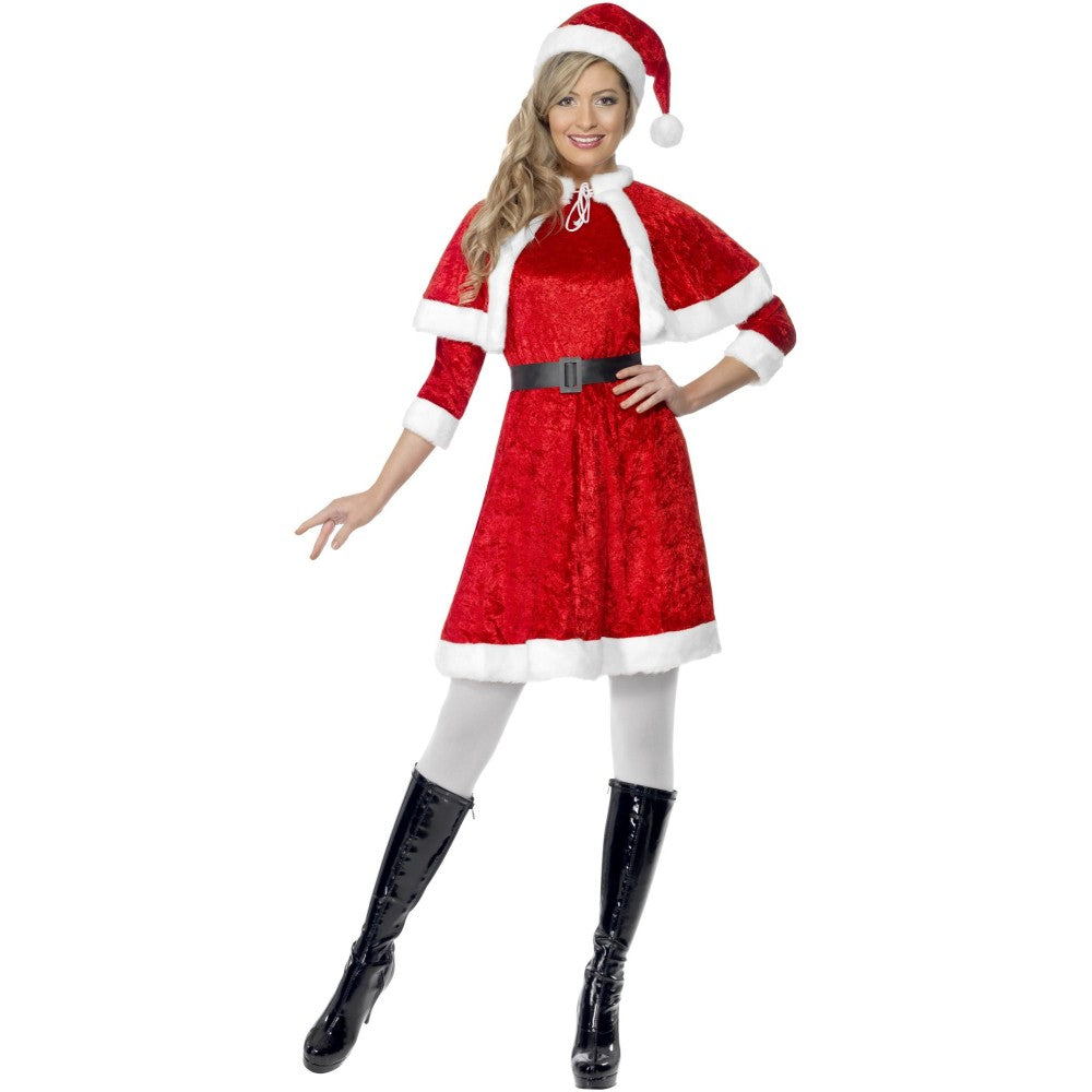 Miss Santa Costume, With Cape & Belt | Large