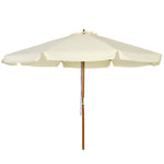 3.3m Garden Parasol With 8 Ribs - Beige