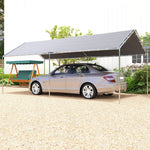 2-rooms Outdoor Carport Galvanized Steel Tent Uv Resistant