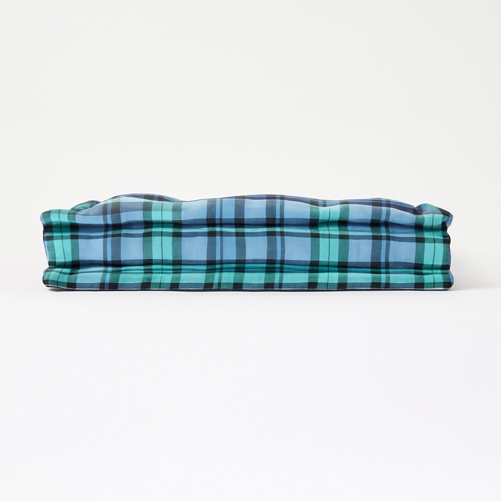 Cotton Tartan Check Floor Cushion | 50cm x 50cm | Blackwatch