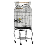 1.53(m) Bird Cage, Parrot Finch Macaw Conure W/ Perch, Wheels, Stand