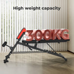 Centra Adjustable Workout Bench Roman Chair 8-position Backrest Home Gym 300kg