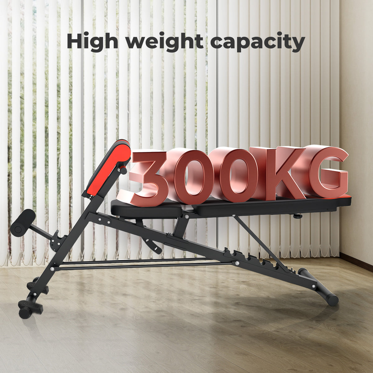 Centra Adjustable Workout Bench Roman Chair 8-position Backrest Home Gym 300kg