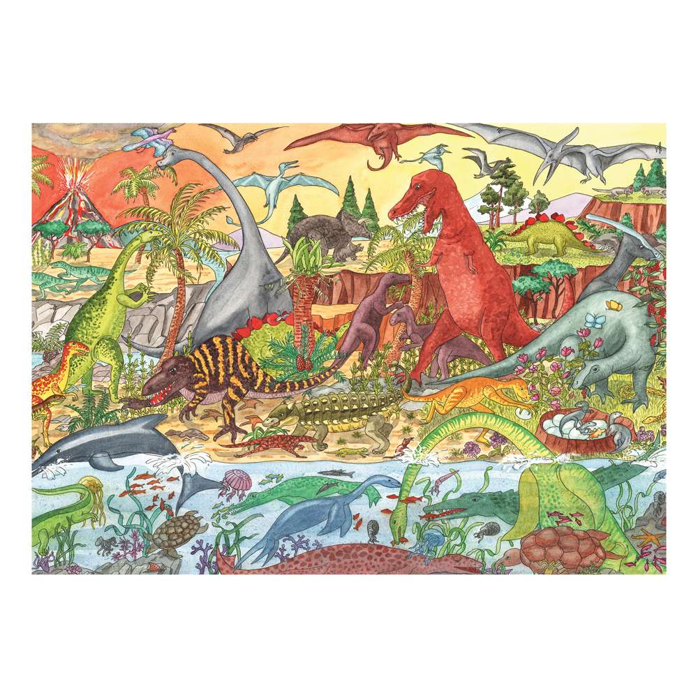 The House of Puzzles World Of Dinosaurs 100 Piece Jigsaw Puzzle