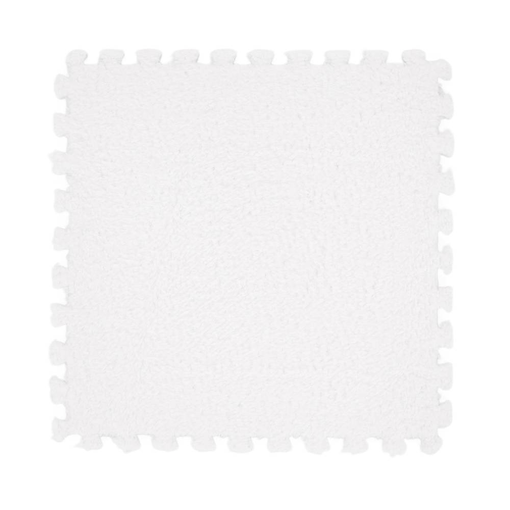 12pcs Interlocking Foam Play Mats For Kids – Soft, 30cm X 30cm Puzzle Floor Tiles | White