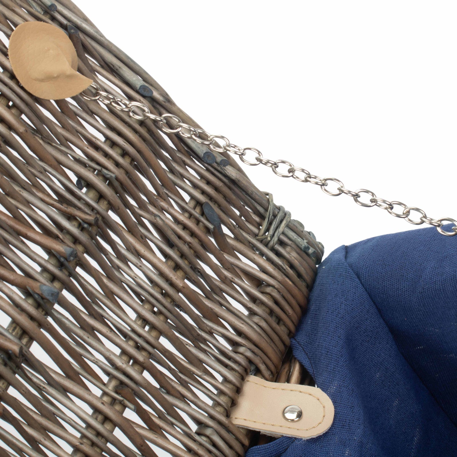 Wicker 40cm Antique Wash Picnic Basket | Blue