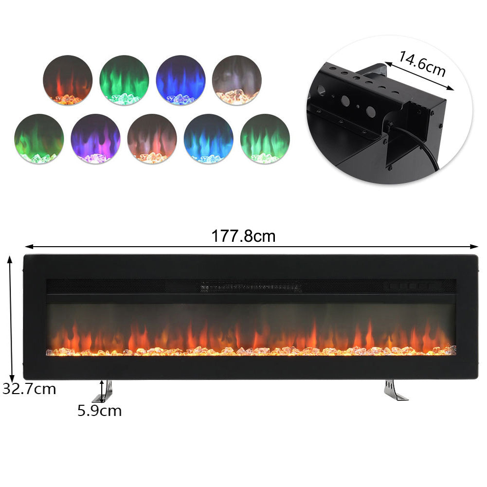 Wall Mounted Electric Fireplace With Remote Control