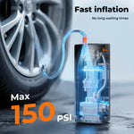 Car Tyre Inflator Cordless Digital Rechargeable Tire Air Compressor Pump | Black