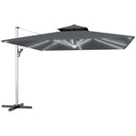 3m Garden Cantilever Parasol, Solar Led Lights
