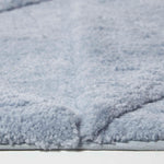 Tufted Geometric Design Bath Mat | 50 x 80cm | Light Blue