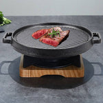 Black Cast Iron Grill Pan With Handles