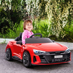 Audi Rs E-tron Gt Licensed 12v Kids Electric Ride On W/ Remote | Red