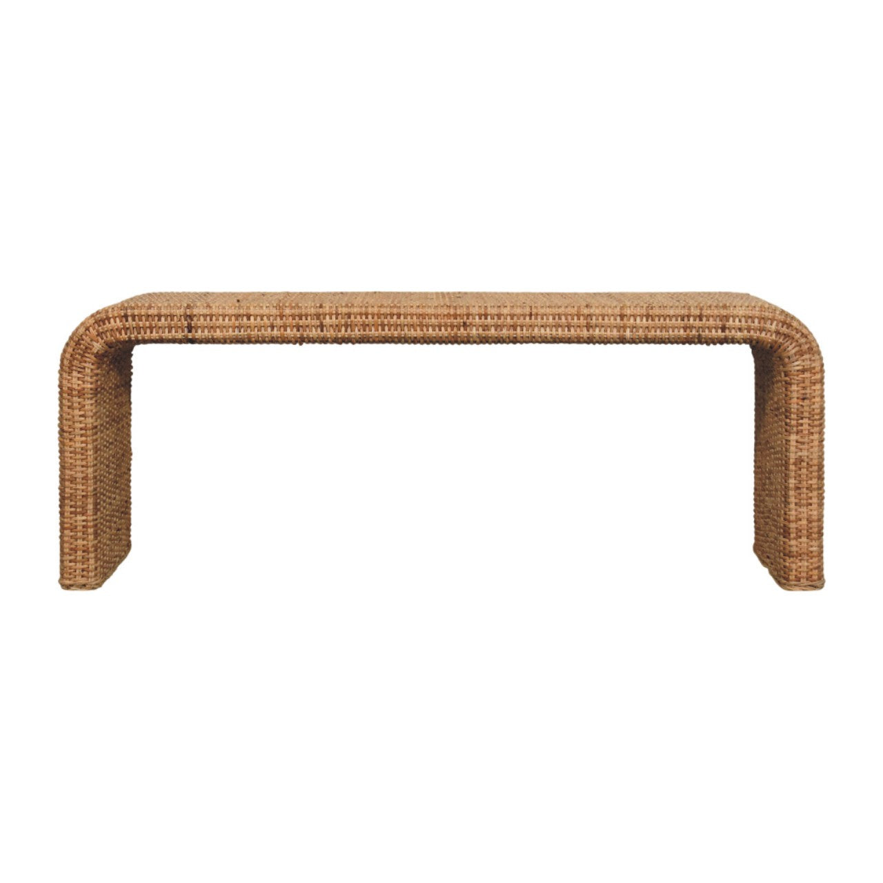 Artisan Furniture Solid Wood Rattan Weave Bench