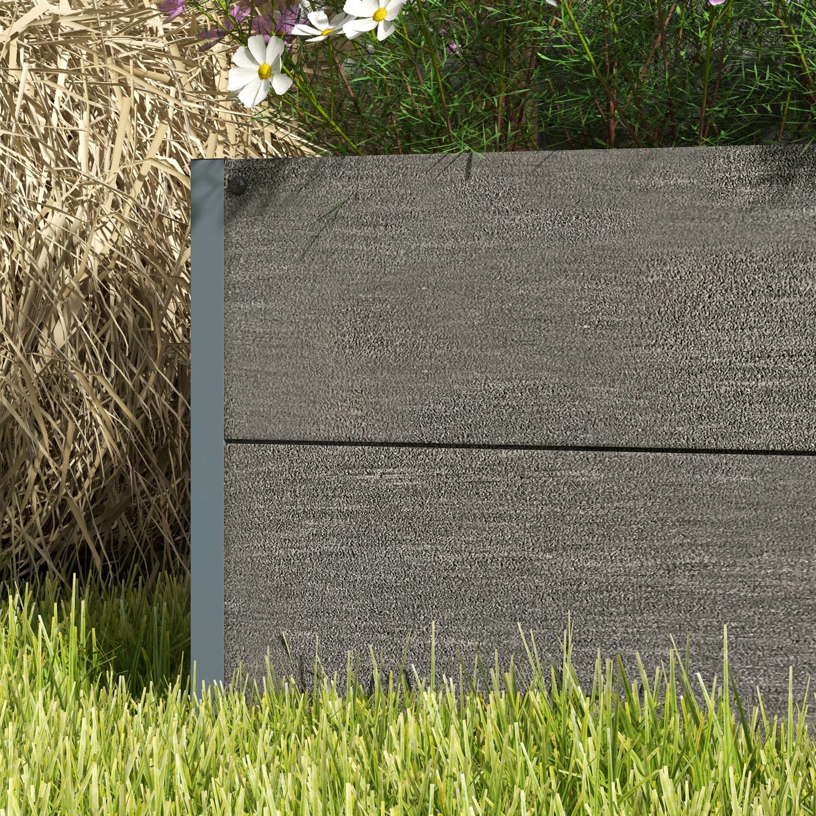 Planter With Trellis For Vines 72x38x150cm | Dark Gray