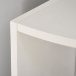 4 Tier Wood Corner Shelf  Unit Freestanding Fan Bookshelf | One Size | White