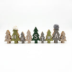 Freestanding Wooden Christmas Tree Word Decoration, 40cm