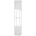 2-light Modern Floor Lamp With Shelves Living Room Bedroom | One Size | White