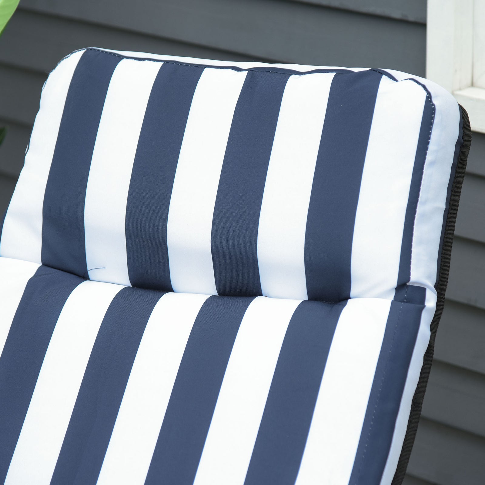 Set Of 2 Adjustable Sun Lounger Recliner Reclining Seat | Blue