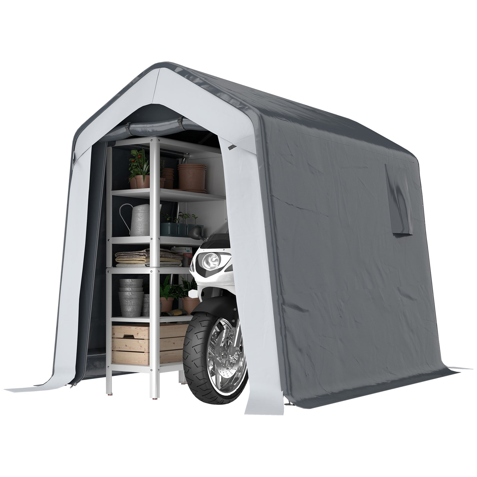 1.8 X 2.4m Portable Storage Shed Heavy Duty Motorbike Shed
