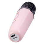 Portable Karaoke Speaker With Two Wireless Microphones And Rgb Lights | Pink