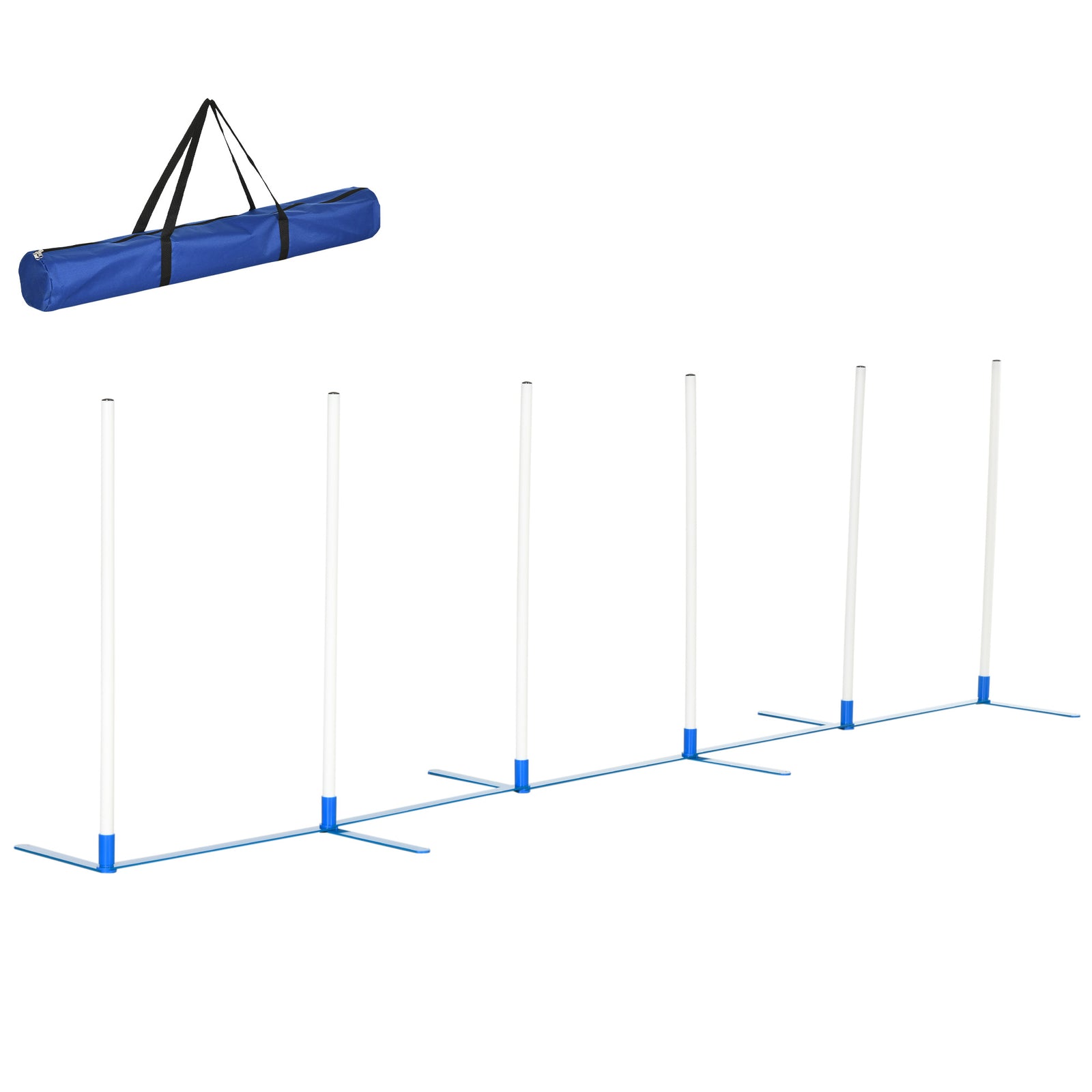 Dog Weave Pole Set Agility Starter Kit Pet Outdoor Exercise Training Set