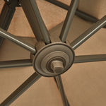 3m Garden Roma Parasol W/ Base | Khaki
