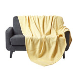 Cotton Halden Chevron Grey Throw | 150cm x 200cm | Yellow