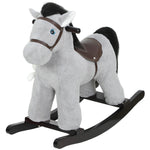 AIYAPLAY Baby Rocking Horse, Toddler Animal Rocker For Kids Aged 2–5, Grey