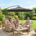3(m) Banana Parasol Cantilever Umbrella Garden | Grey