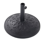 Flower-Patterned Heavy-Duty Resin Parasol Stand & Decorative Base