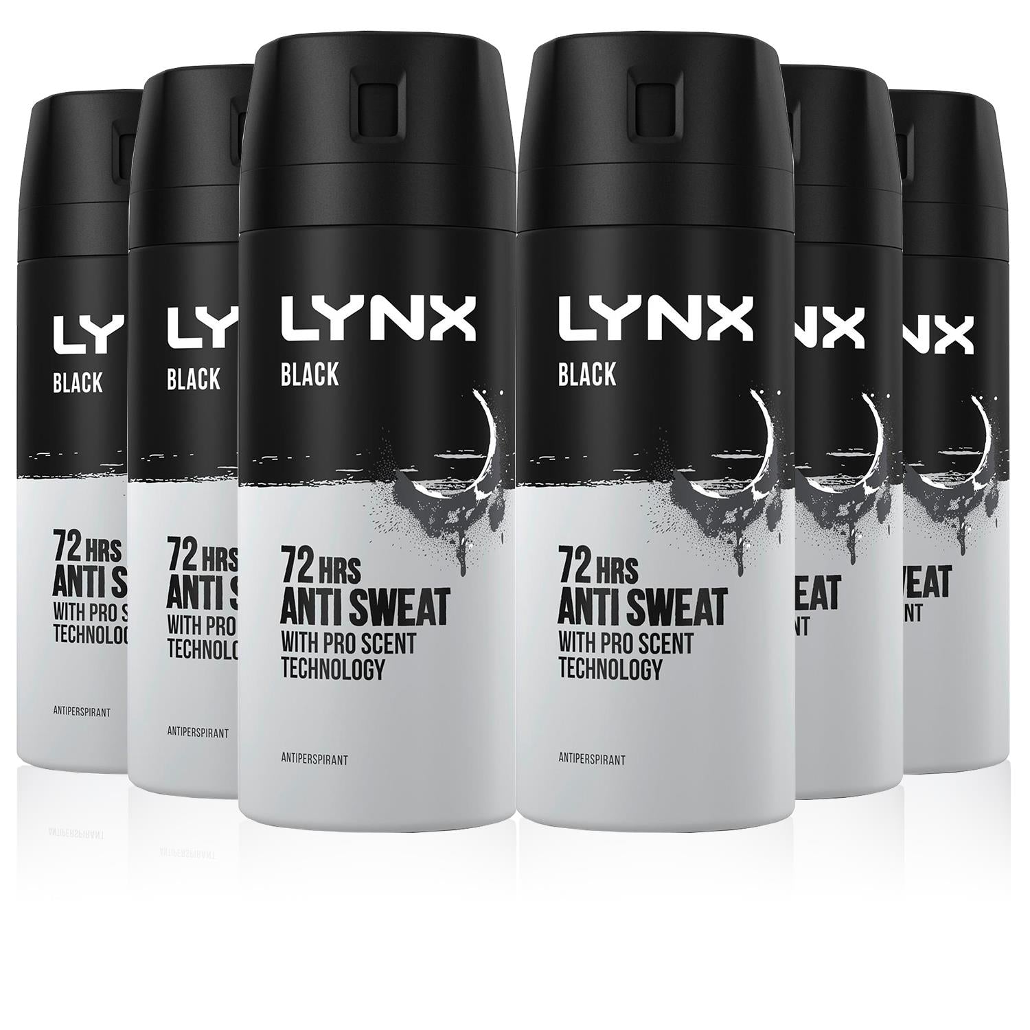 72hour Sweat Protection Anti-perspirant Deodorant, 150ml, 6 Pack