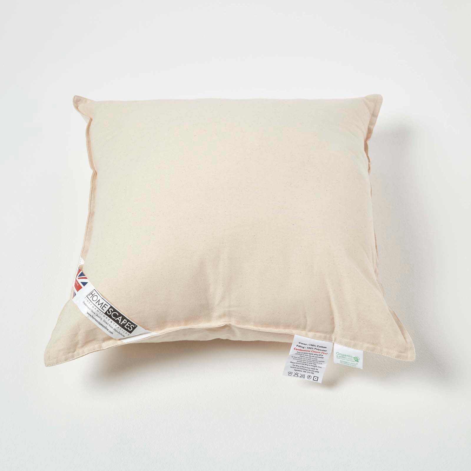 Organic Cotton Cushion Pad | 45cm x 45cm | Beige
