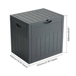 126l Waterproof Plastic Storage Box With Padlock – Rattan Texture Lockable Outdoor & Indoor Storage Container | Grey
