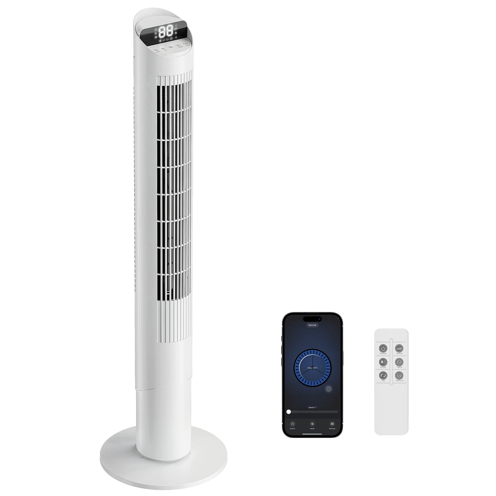 Tower Fan Wifi App Control 101.8cm | White