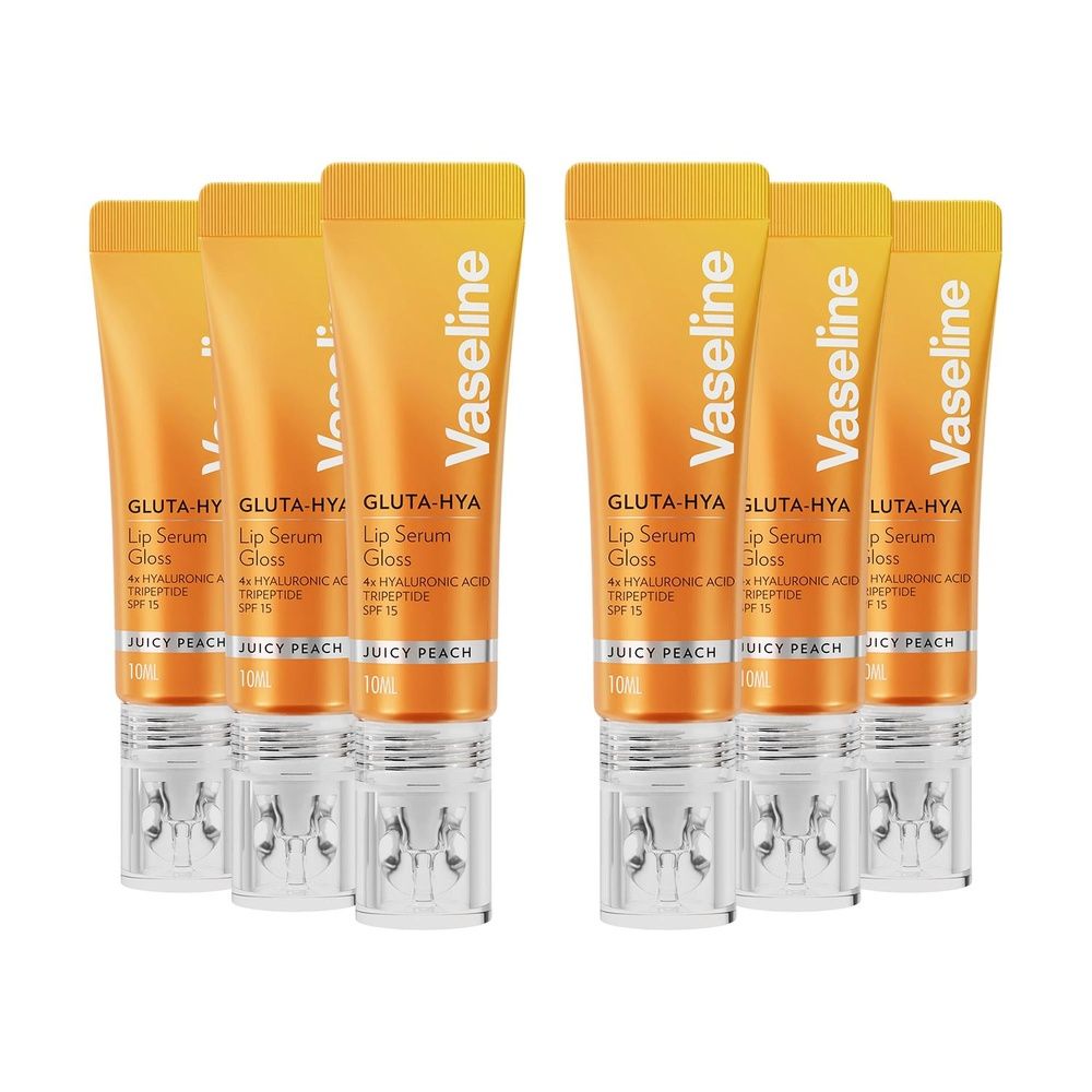 Gluta-hya Lip Serum Gloss Juicy Peach Hydrating Moisture Care | Set-of-6