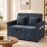 2 Seater Sofa Bed, 3-in-1 Convertible Pull Out Sofa Bed | Dark Blue