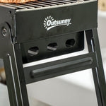 Compact Galvanised Tabletop Bbq, Black