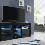 Pulse Tv Unit 145cm With Led Lights | Black