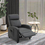 Recliner Sofa Chair Pu Leather Massage W/ Remote | Black