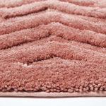 Chevron Geometric Pattern Thick Bathmat | 50 x 80cm | Blush Pink